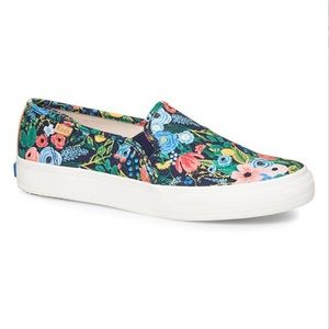 Keds Floral Blue Slip-On Sneakers